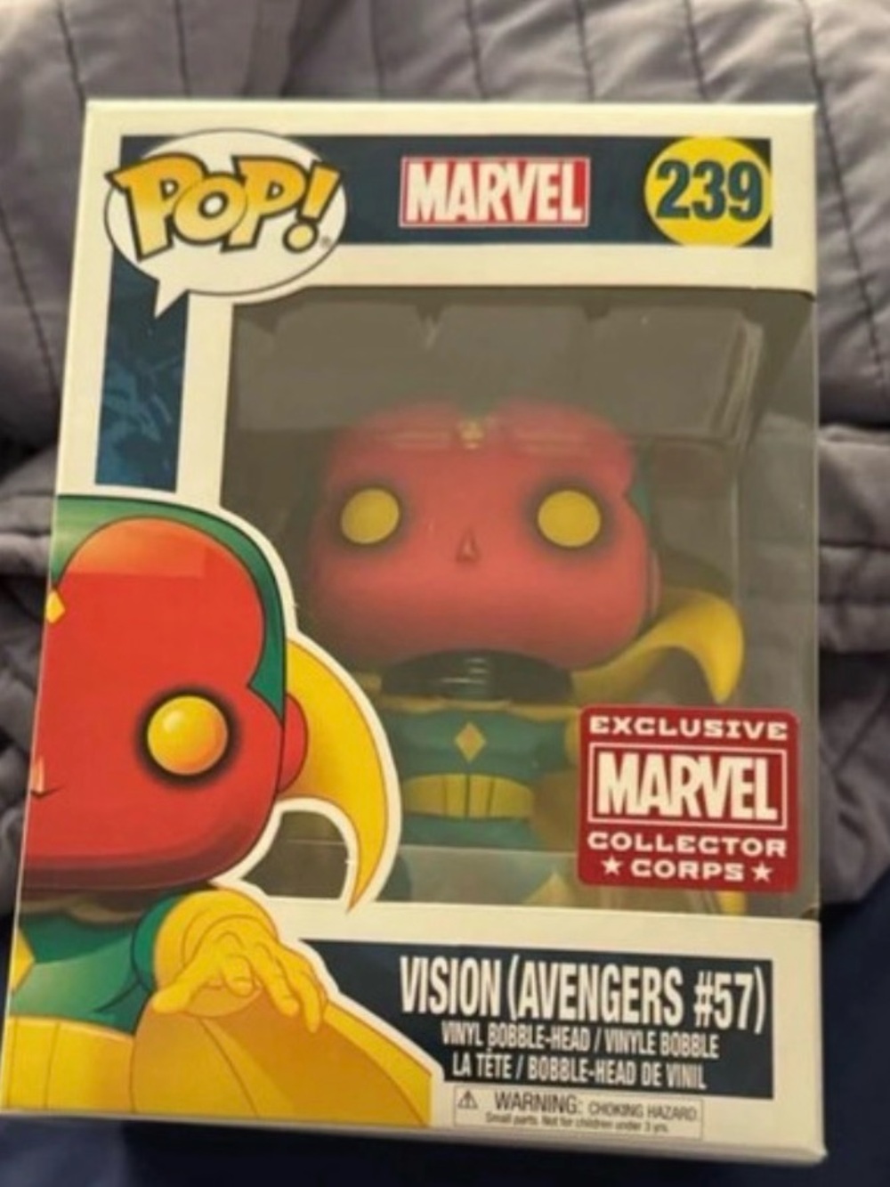 Funko Pop! Marvel Vision Red Yellow Vinyl Figure (Exclusive)
